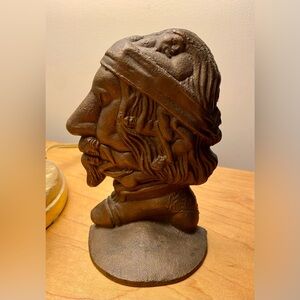 Artistic Brass  Home Sculpture Sigmund Freud " Whats On Your Mind " book end
